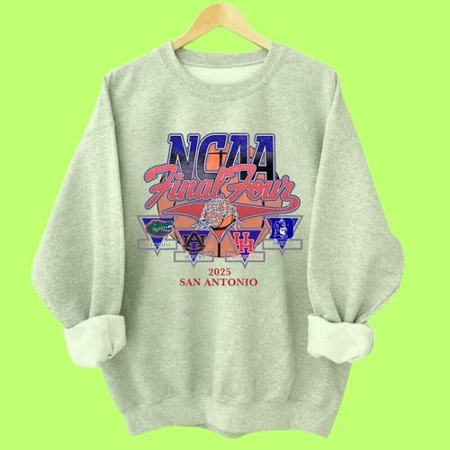2025 Vintage NCAA Men's Basketball Final Four T-Shirt, Sweatshirt, Hoodie Official College Hoops Graphic Tee, March...
