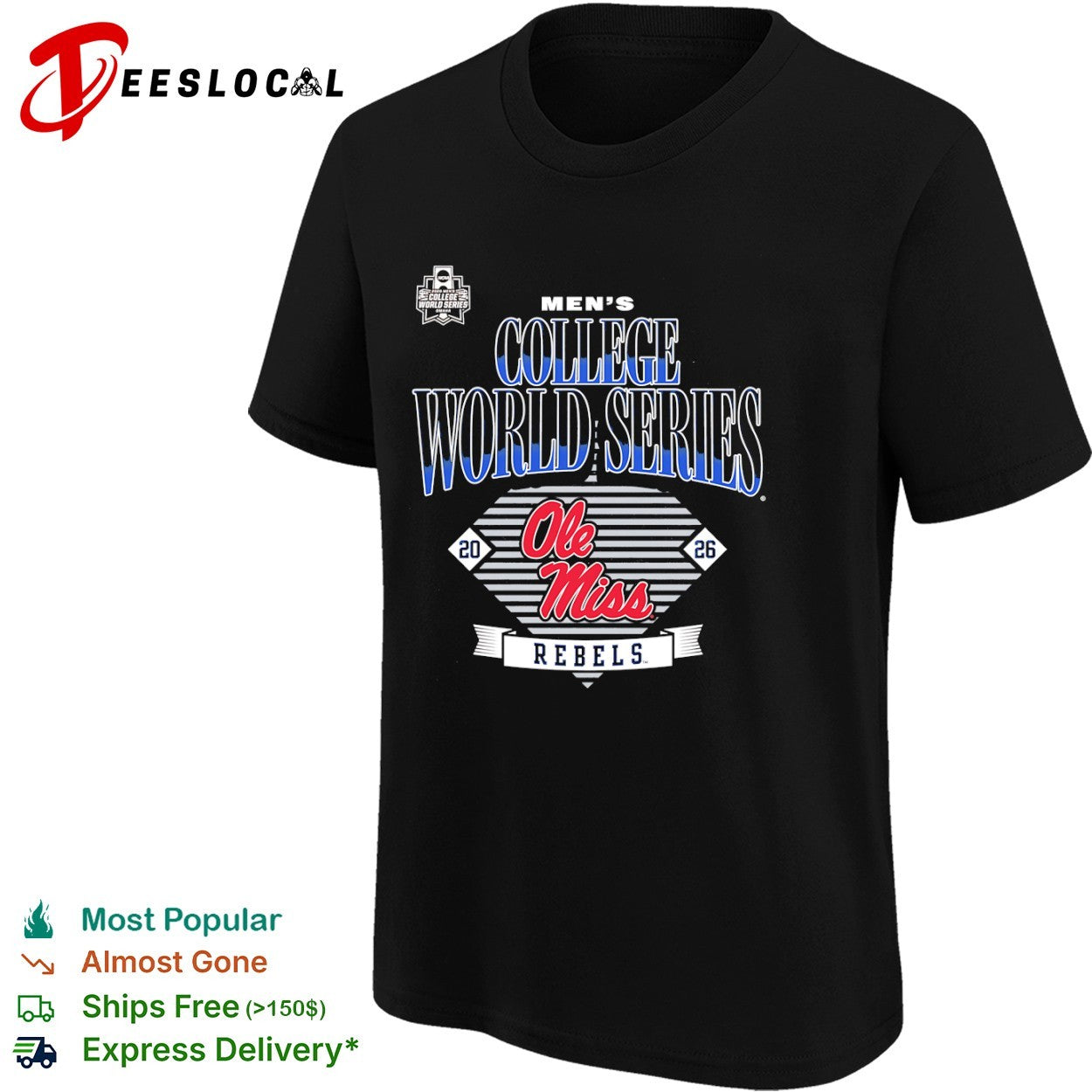 2026 College World Series Ole Miss Rebels NCAA Baseball Tournament shirt