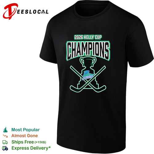 2026 Kelly Cup Champions Florida Everblades Hockey Team Trophy Logo Event shirt