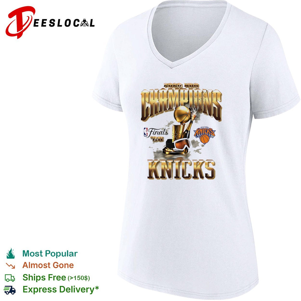 2026 NBA Champions New York Knicks Finals Celebration Trophy basketball shirt