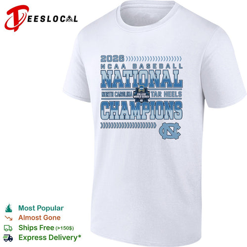 2026 NCAA Baseball National Champions North Carolina Tar Heels shirt