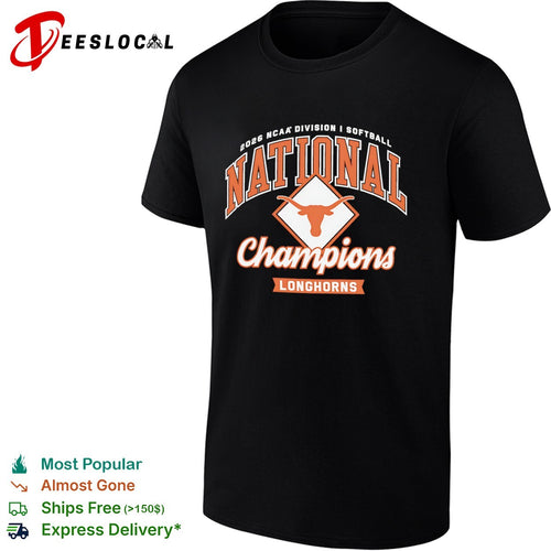 2026 NCAA Division I Softball National Champions Texas Longhorns World Series shirt