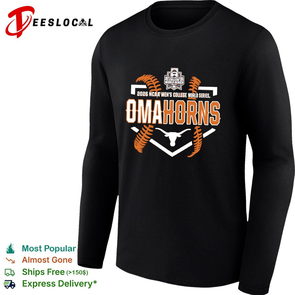 2026 NCAA Men’s College World Series Omahorns Texas Longhorns Baseball Logo shirt