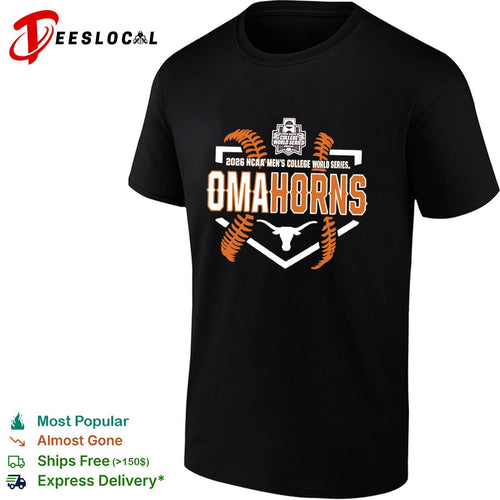 2026 NCAA Men’s College World Series Omahorns Texas Longhorns Baseball Logo shirt