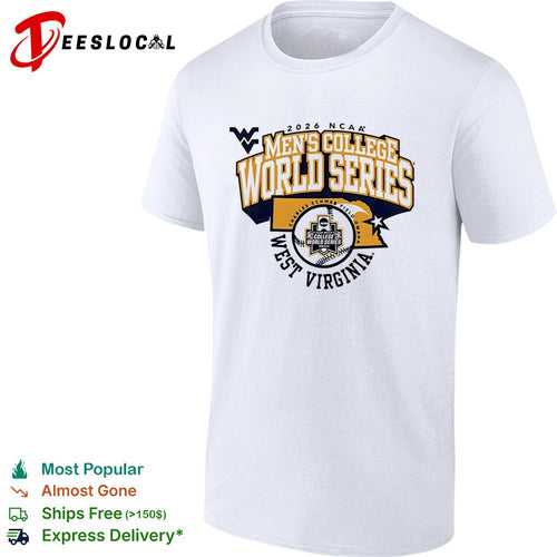 2026 NCAA Men’s College World Series West Virginia Mountaineers Omaha baseball shirt