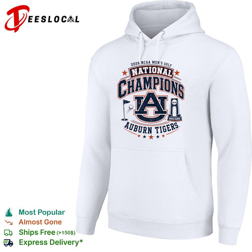 2026 NCAA Men’s Golf National Champions Auburn Tigers Logo Trophy Golf Ball shirt