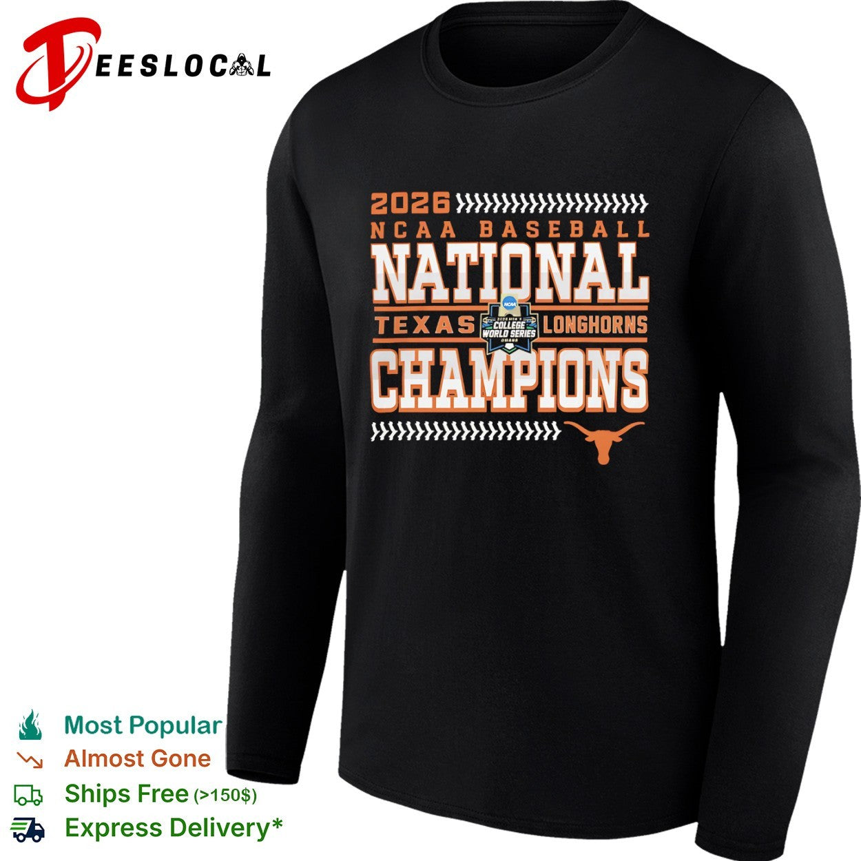 2026 Texas Longhorns NCAA Baseball National Champions shirt