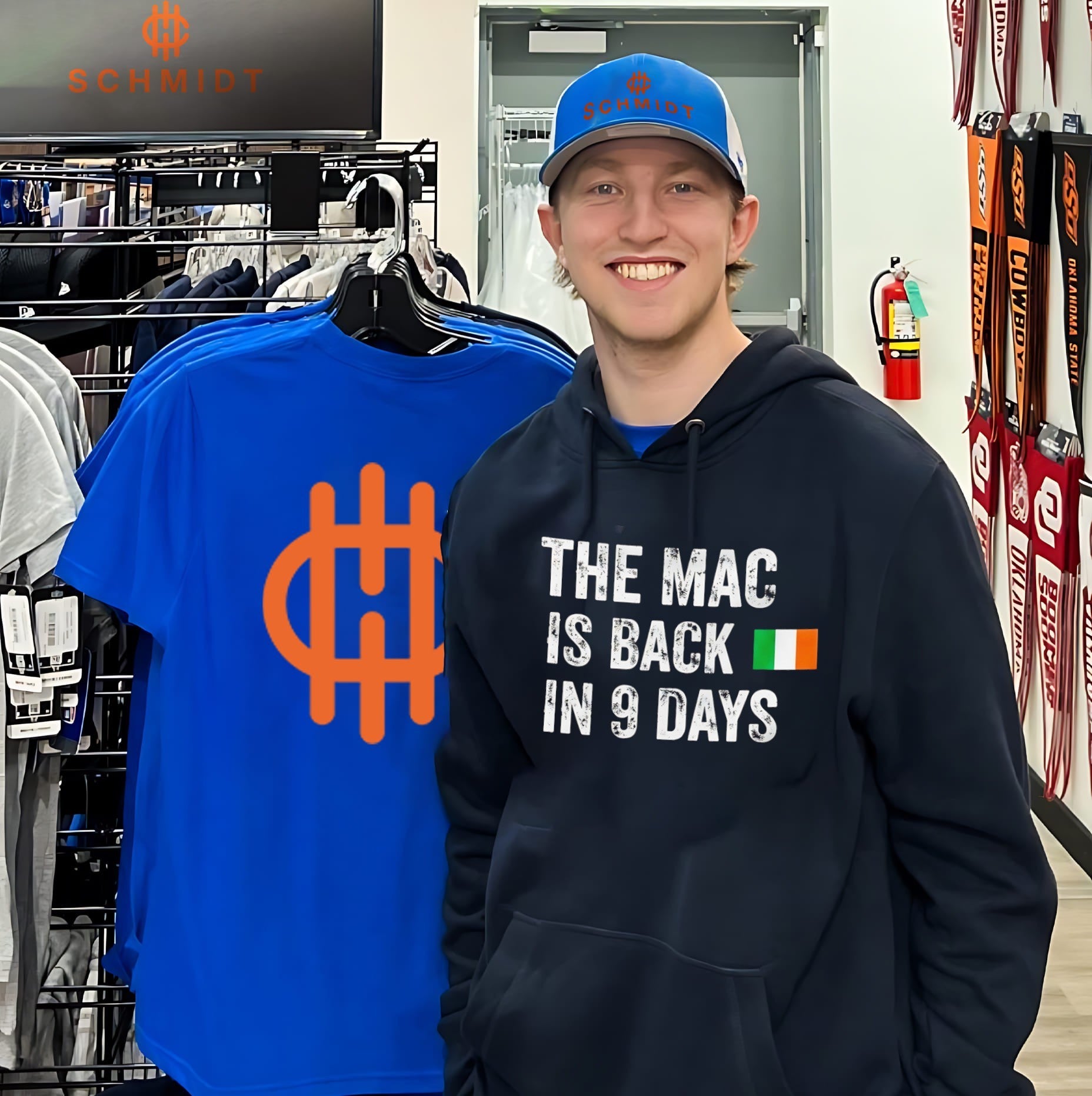 2026 The Mac Is Back in 9 Days with Irish Flag shirt