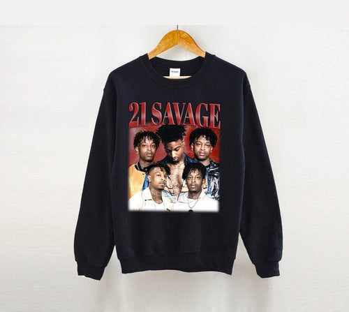 21 Savage T-Shirt, 21 Savage Shirt, 21 Savage Tees, Retro 21 SavageShirt, Style T-Shirt Hoodie, Sweatshirt | TeeBloomCo.com