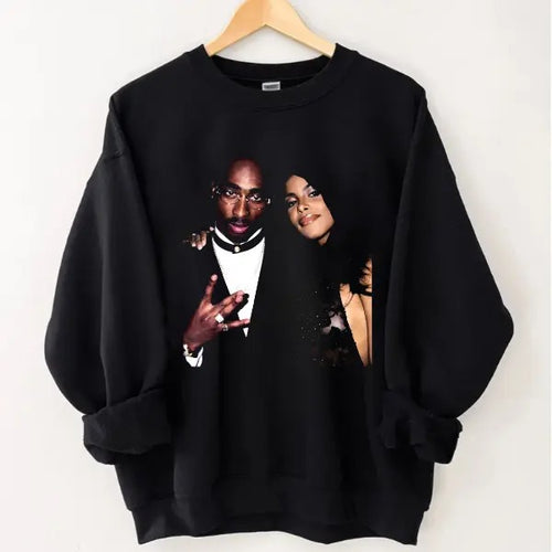 2Pac Tupac Shakur Aaliyah T-Shirt 2Pac Rapper T-Shirt 90'S Hip Hop Clothing Sweatshirt Hoodie | TeeBloomCo.com