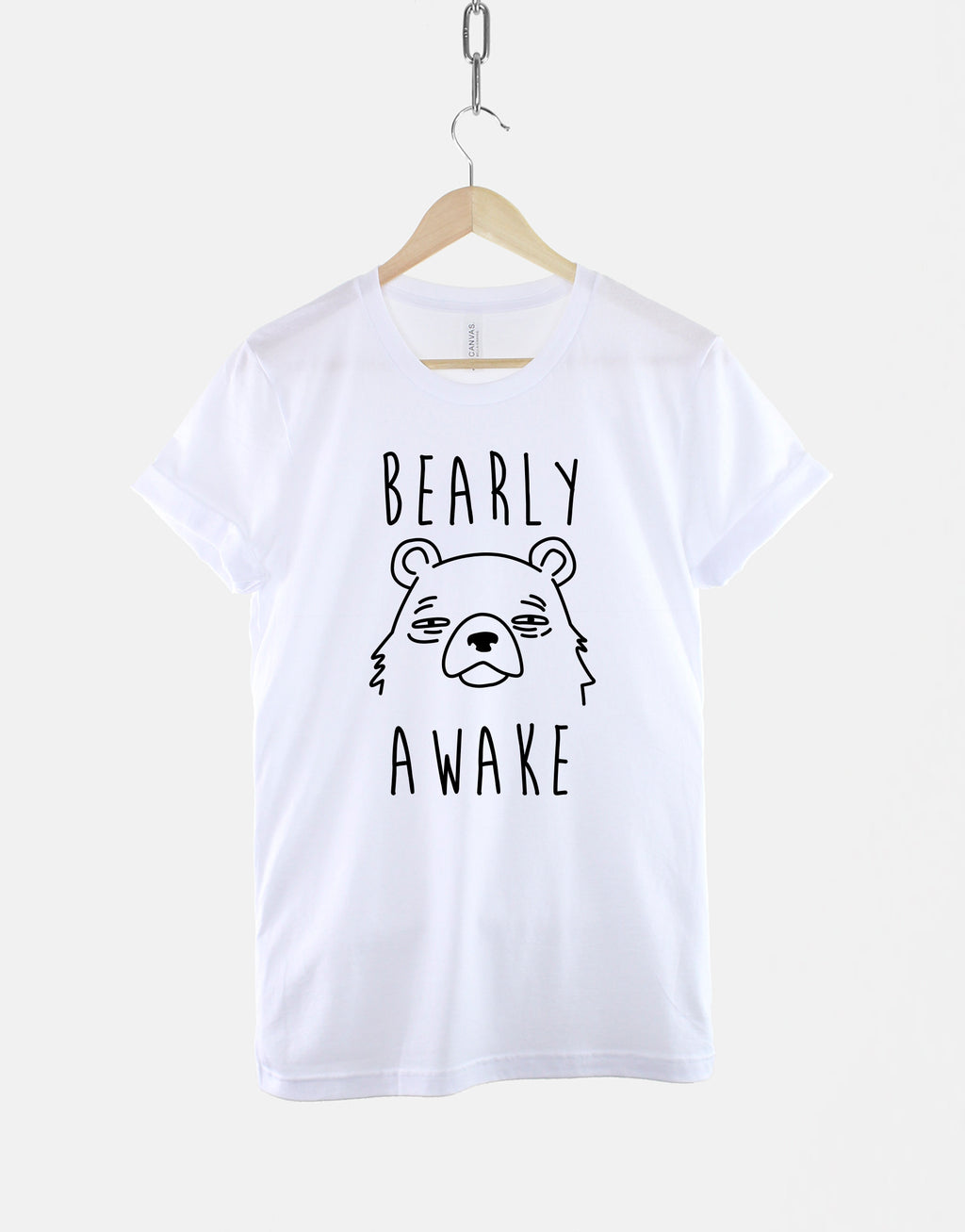 Bearly Awake Tired Bear Sleepy Pun Tee Coffee Lover Unisex T-shirt, Sweatshirt, Hoodie (4)