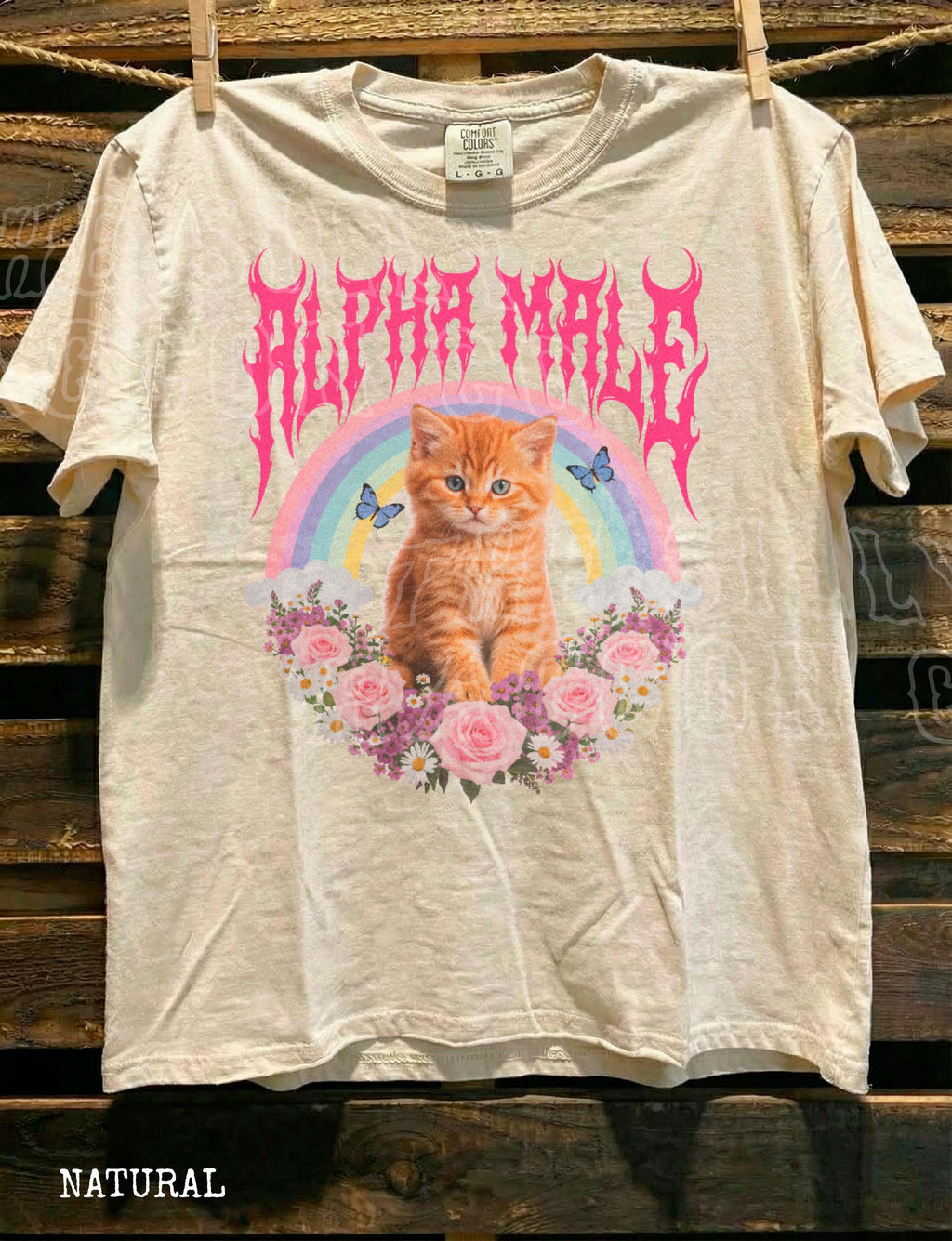 Alpha Male Kitten Ironic Cat Meme Tee Sarcastic Cat Lover Bootleg Vintage (5)