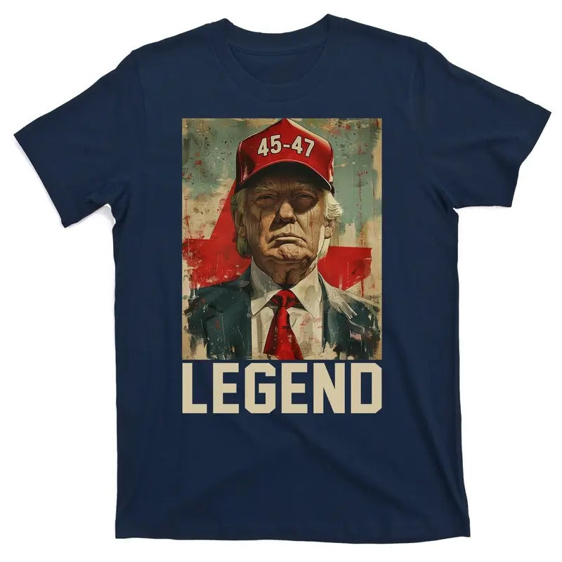 45 47 Donald Trump 2024 Legend Vintage T-Shirt Hoodie, Sweatshirt | TeeBloomCo.com