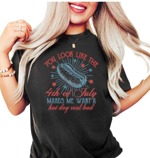4th July Hot Dog Lovers Shirt, 4th Of July Shirt, You Look Like The 4th Of July Makes Me Shirt, Independence Day Tee...