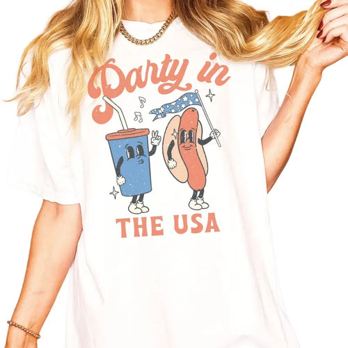 4th July Shirt, Independence Day Tee, Party In The Usa Shirt, Unisex T-Shirt, Gifts For Female Male, Short Sleeve Tee...