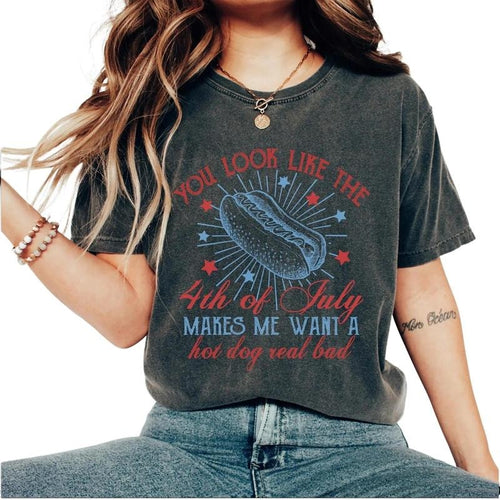 4th Of July Shirt, Funny 4th Of July T-Shirt, Independence Day Shirt, Summer BBQ Shirt, 1776 T-Shirt, Patriotic, Hotdog...
