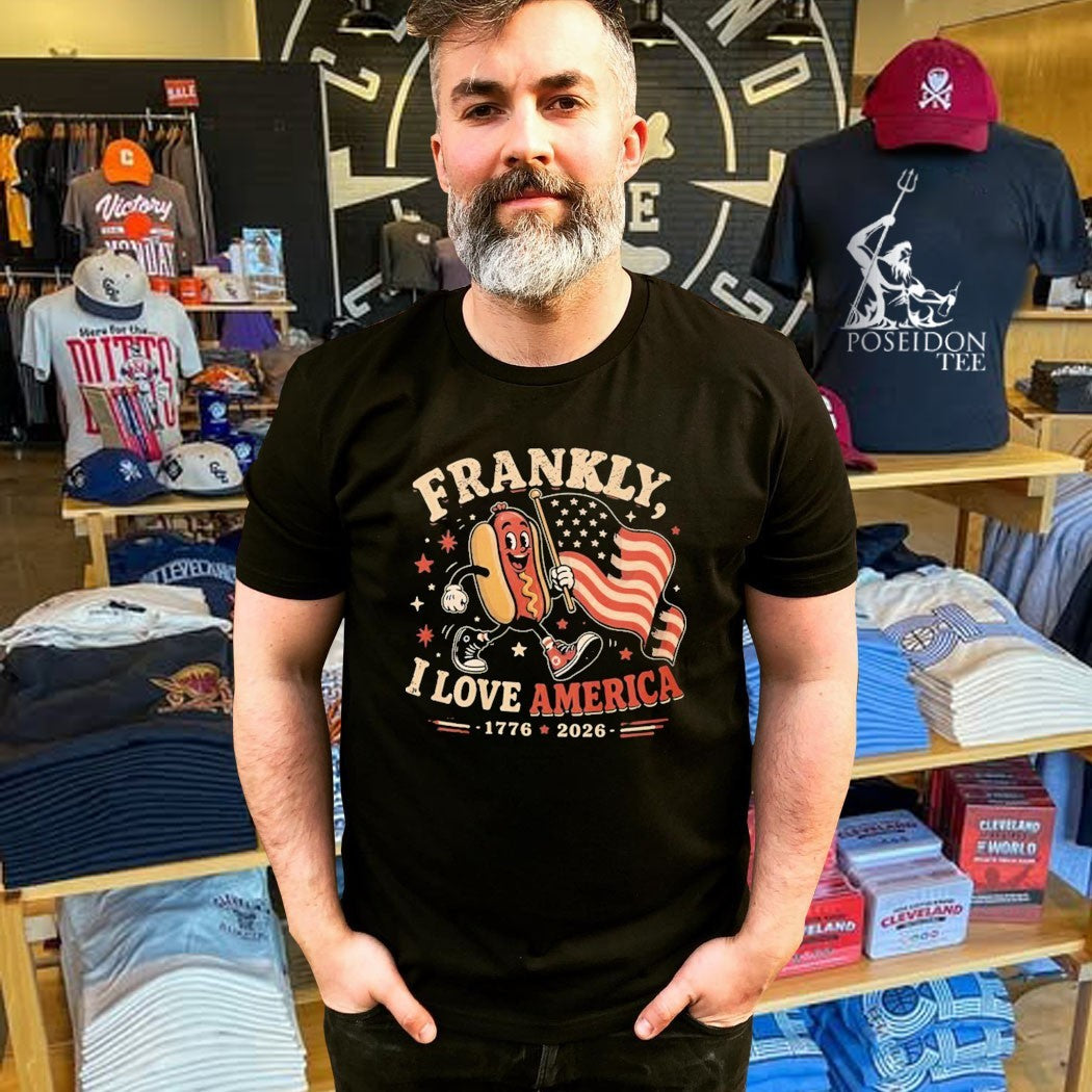 4th Of July Hot Dog Frankly I Love America 1776 2026 T-shirt