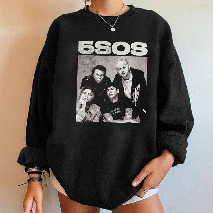 5 Seconds of Summer Tour Sweatshirt, Music Fan Graphic Design T-Shirts, Hoodie | TeeBloomCo.com