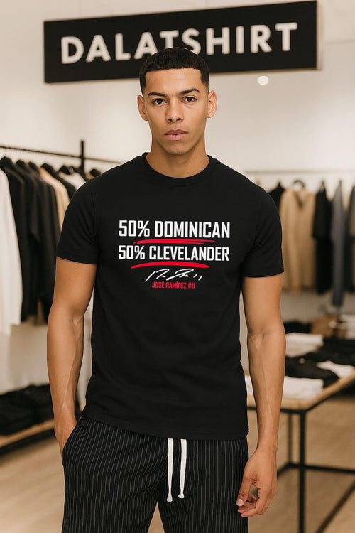 50% Dominican 50% Clevelander José Ramírez Signature Number 11 shirt