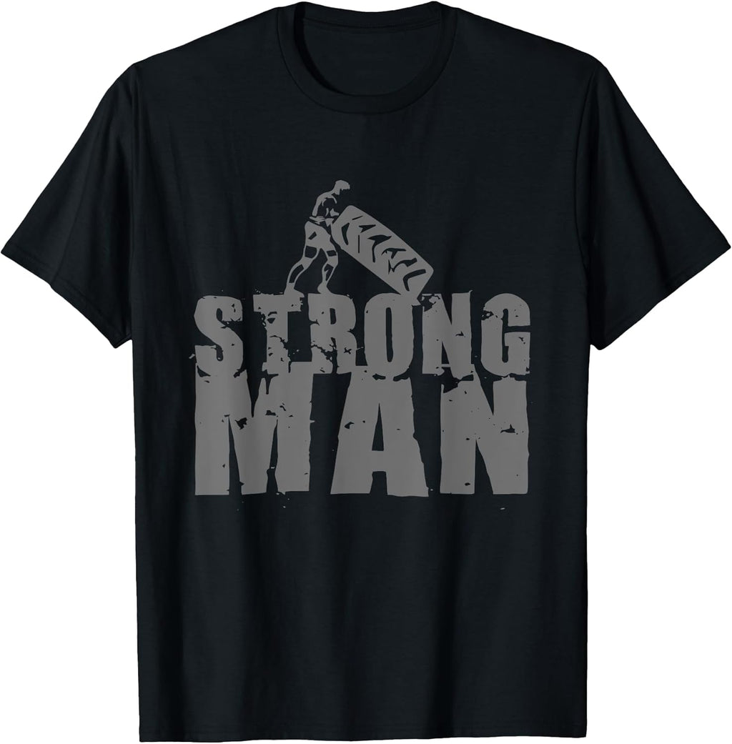 STRONGMAN T-SHIRT POWERLIFTING STRONG MAN TEE