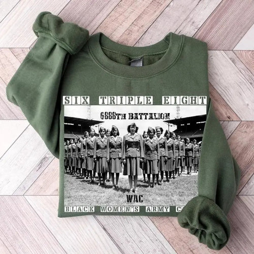 6888th Shirt, Six Triple Eight Shirt, Black Women's Army Corps Sweatshirt, Hoodie, T-Shirt, Women's Army Corps Shirt,...