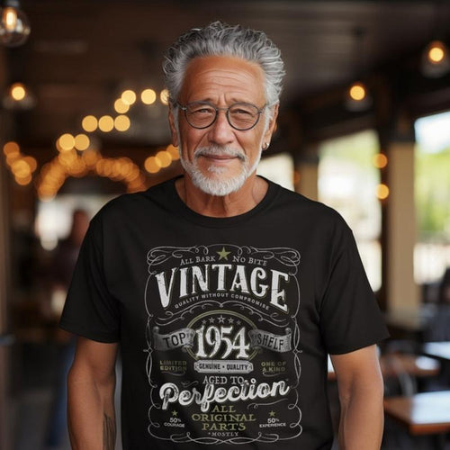 70th Birthday T-shirt For Men, Vintage 1954. 70th Birthday Gift Shirt for Grandma, Grandpa 70th Shirt, Vintage Aged To...