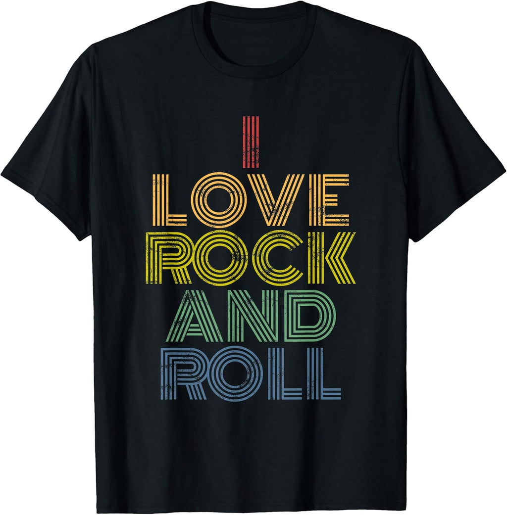 Rock And Roll Rainbow Retro Music Fans Merch