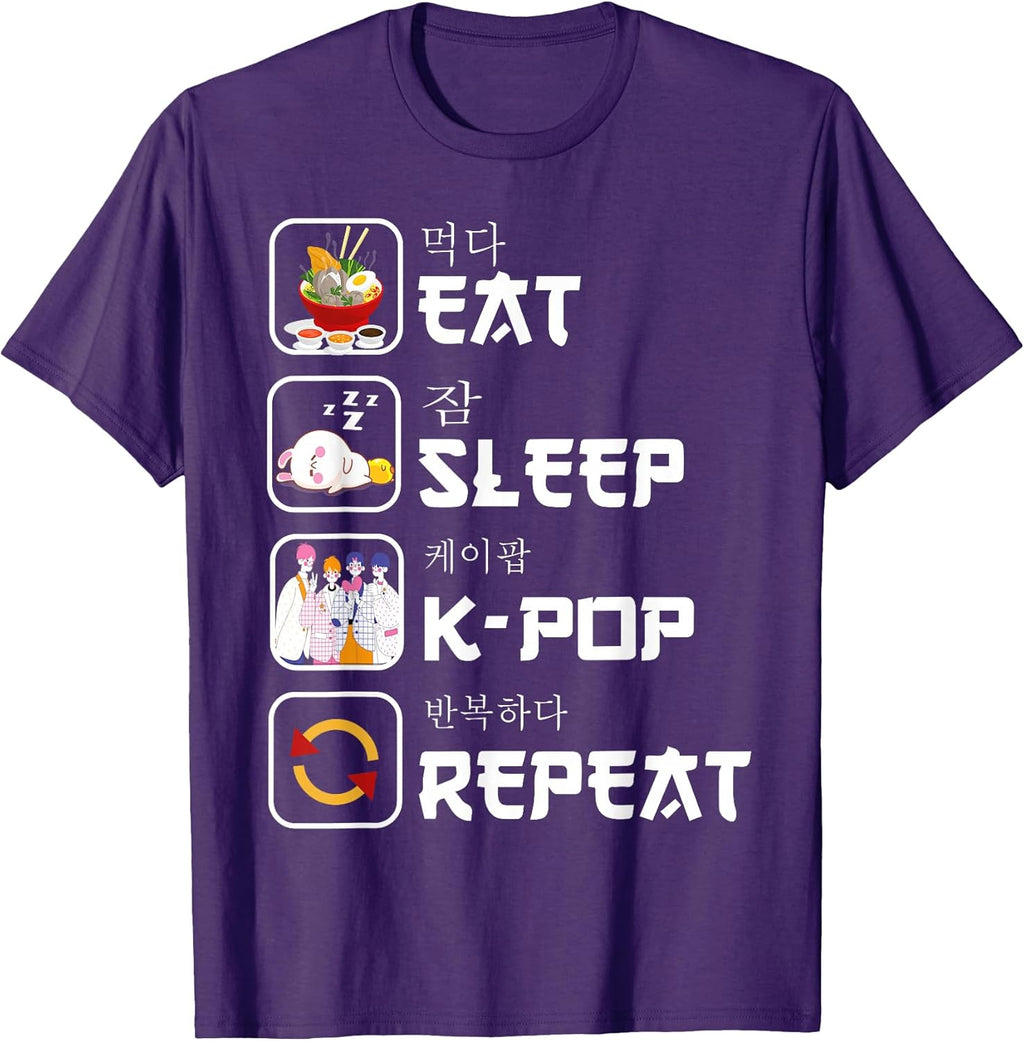 eat sleep k-pop repeat Korean music lover Kpop fan