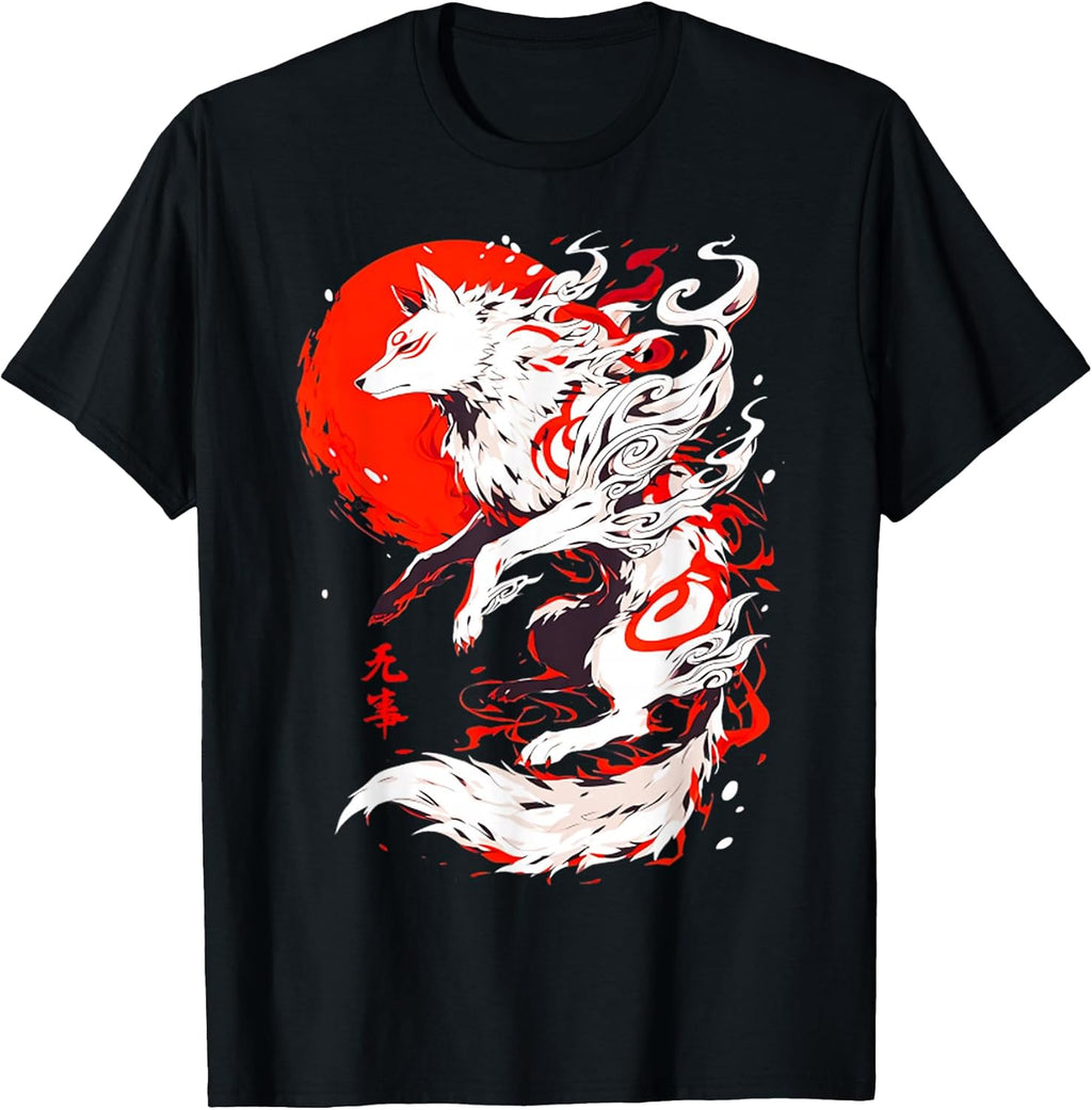 Funny Fox Animal Cute Okami Basic Japan Style