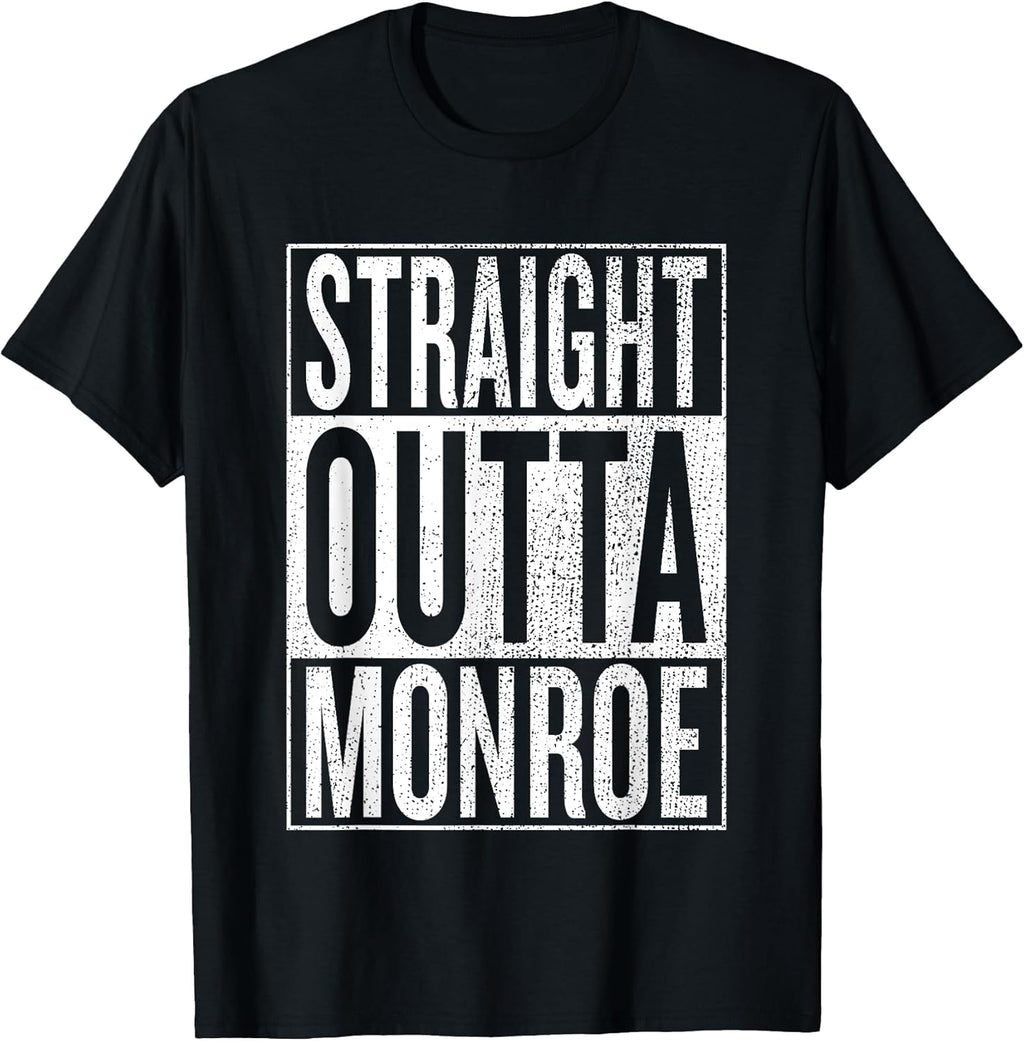 Straight Outta Monroe cool bday party tees