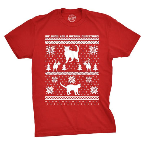 8 Bit Cat Butt Meowy Christmas T Shirt Funny Ugly Christmas Sweater Shirt Xmas Kitten Tee Mens Funny T Shirts Cool Tees...