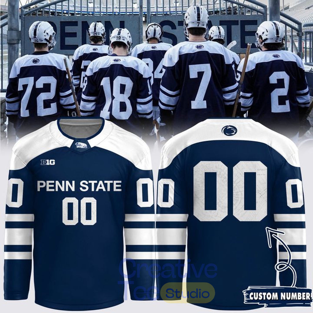 Penn State Nittany Lions 2026 Beaver Stadium Game Custom Hockey Jersey