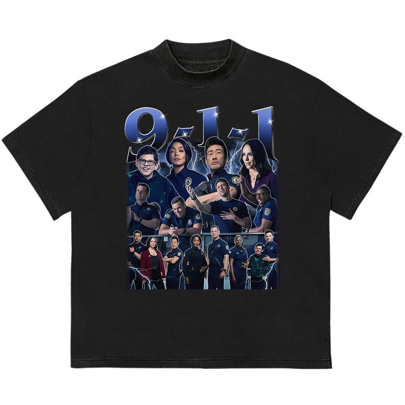 9-1-1 movie Evan Buckley Bobby Nash T-Shirt Soft Cotton Fabric Unisex Graphic Design Hoodie, Sweatshirt | TeeBloomCo.com