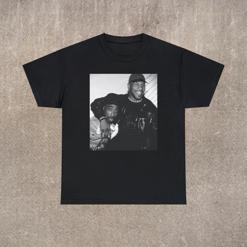 90's Hip Hop T-shirt | Mike Tyson & Tupac | Unisex Classic Fit | Old School Rap Tee Menswear Top Hoodie, Sweatshirt