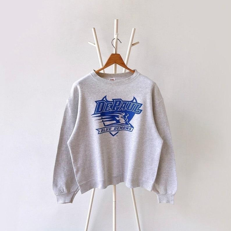 90s DePaul university blue demons sweatshirt T-Shirts, Hoodie | TeeBloomCo.com