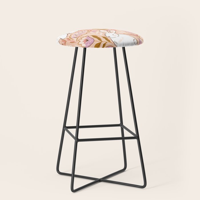 Funny bunny print Stool Gallery Image 1
