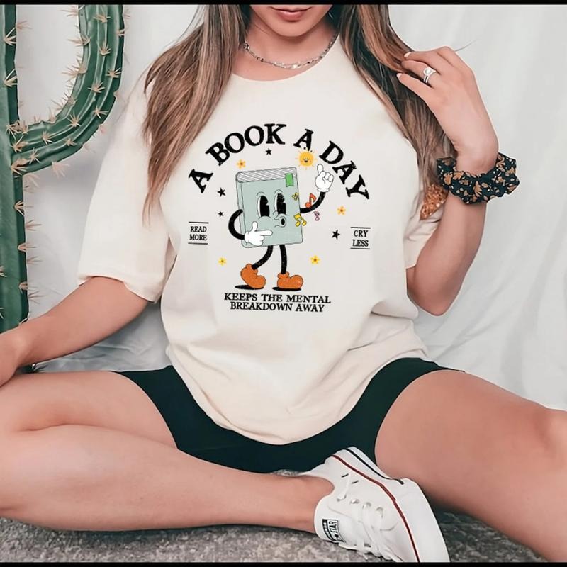 A Book A Day T-Shirt, Keep The Mental Breakdown Away T-Shirt, Reading Book Sweater, Bookworm Gift, Book Club Gift,...