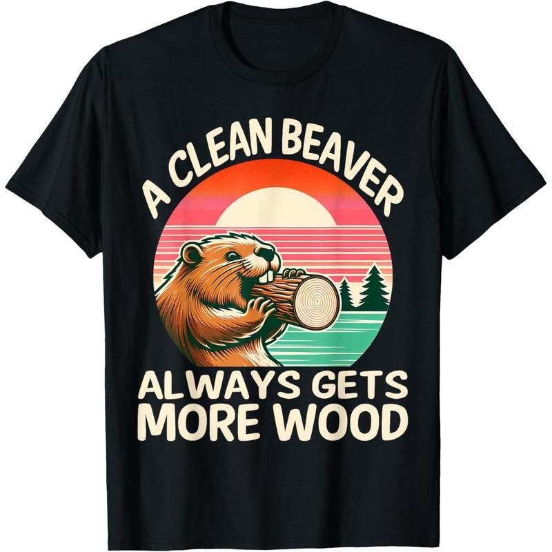 A Clean Beaver Always Gets More Wood Funny Adult Joke Men T-Shirt made in usa Hoodie, Sweatshirt | TeeBloomCo.com