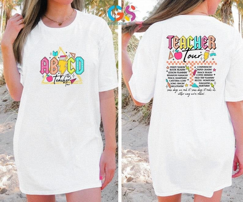ABCD The Teacher Tour T Shirt, Teacher Tour Shirt, Last Day of School, Funny Teacher Shirt, Teacher Summer Shirt, Teacher...