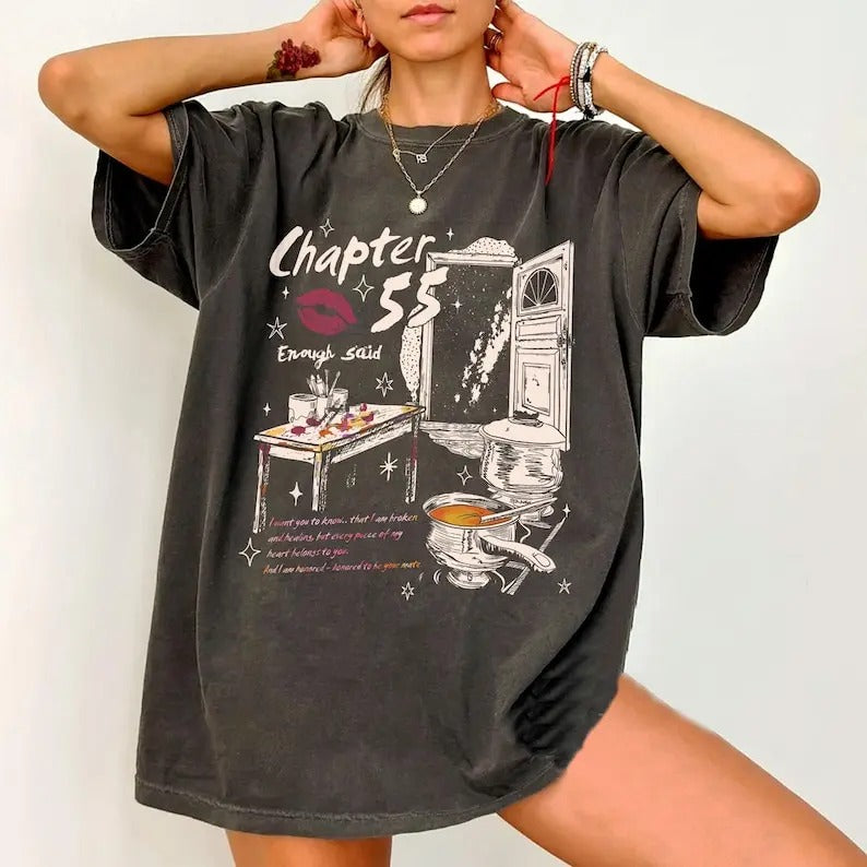 ACOMAF Chapter 55 T-Shirt, Enough Talk ACOTAR Series TShirt For Fan, Feyre And Rhysand Night Court Tee, Bookish Gift...