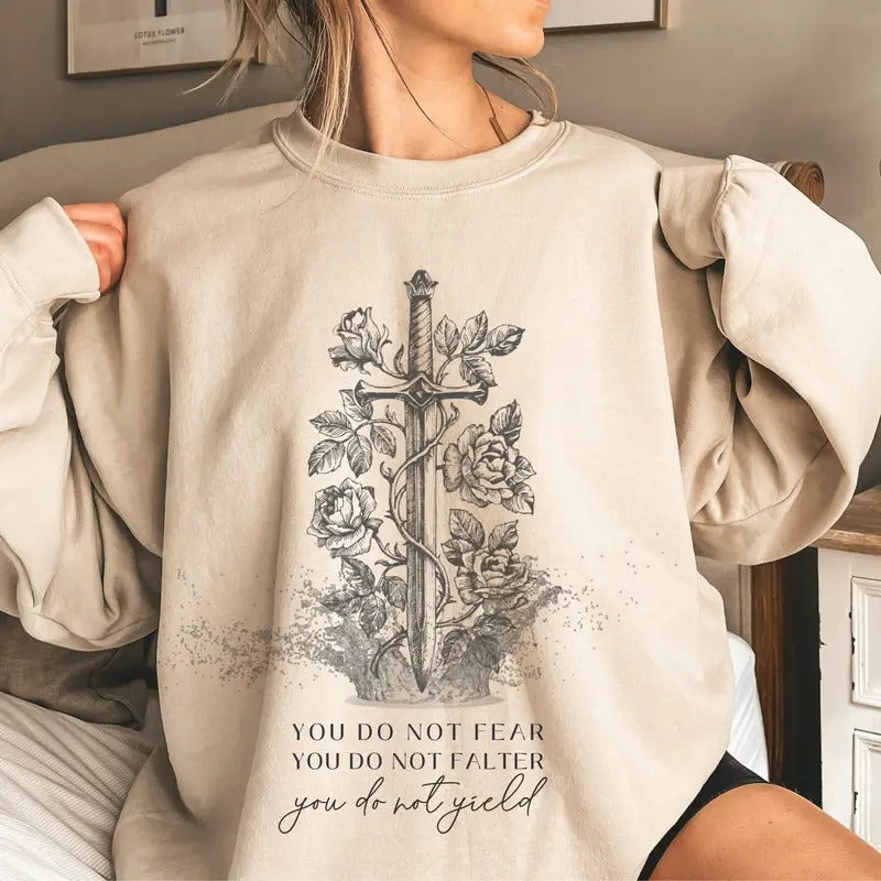 ACOTAR Sweatshirt, You Do Not Yield ACOTAR Merch, Velaris Hoodie, Rhysand SJM Merch Sarah J Maas Merch Acotar Gifts Sarah...