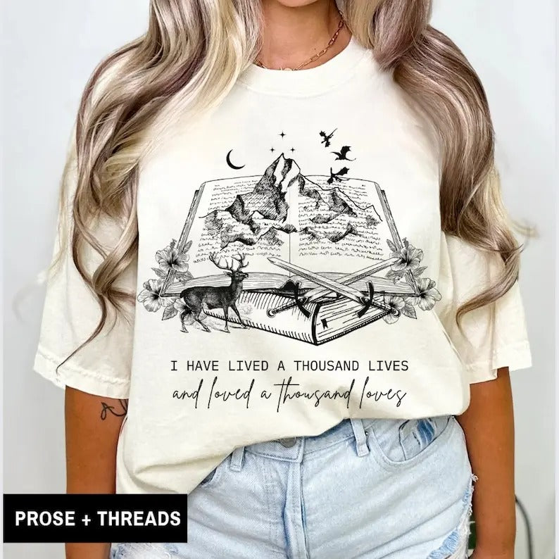 ACOTAR T-Shirt, Throne Of Glass Fourth Wing Crescent City Sarah J Maas SJM Merch Sarah J Maas Merch ACOTAR Merch Acotar...