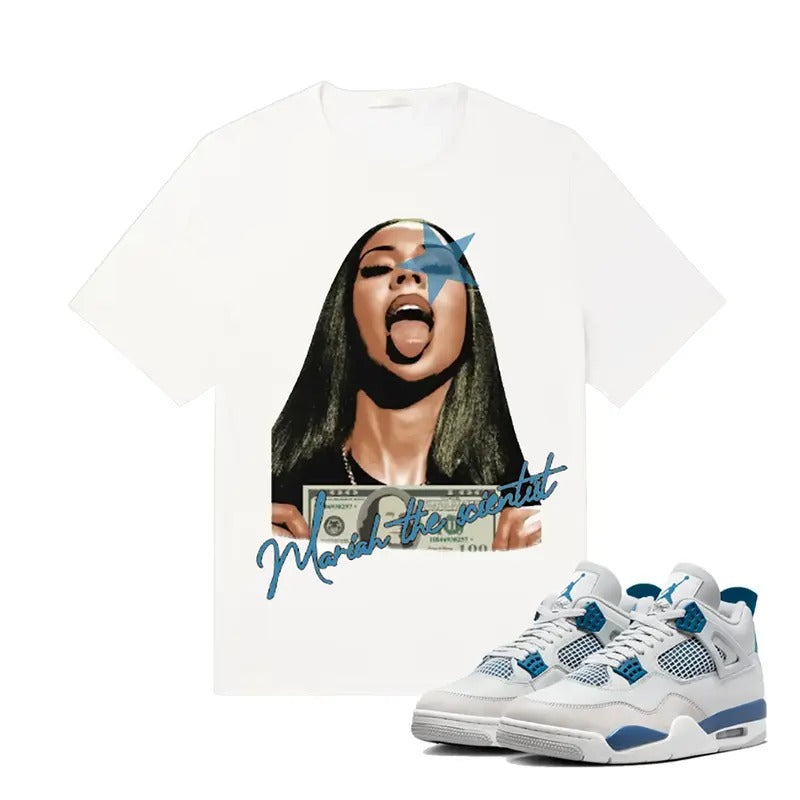 AJ 4 Military Blue Unisex Shirt , Mariah Science Shirt To Match Sneaker Hoodie, Sweatshirt | TeeBloomCo.com