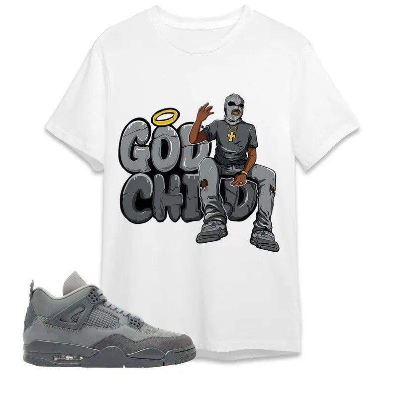 AJ 4 Pari Unisex T-Shirt, God Child, Shirt To Match Sneaker, Back To School Gift Hoodie, Sweatshirt | TeeBloomCo.com