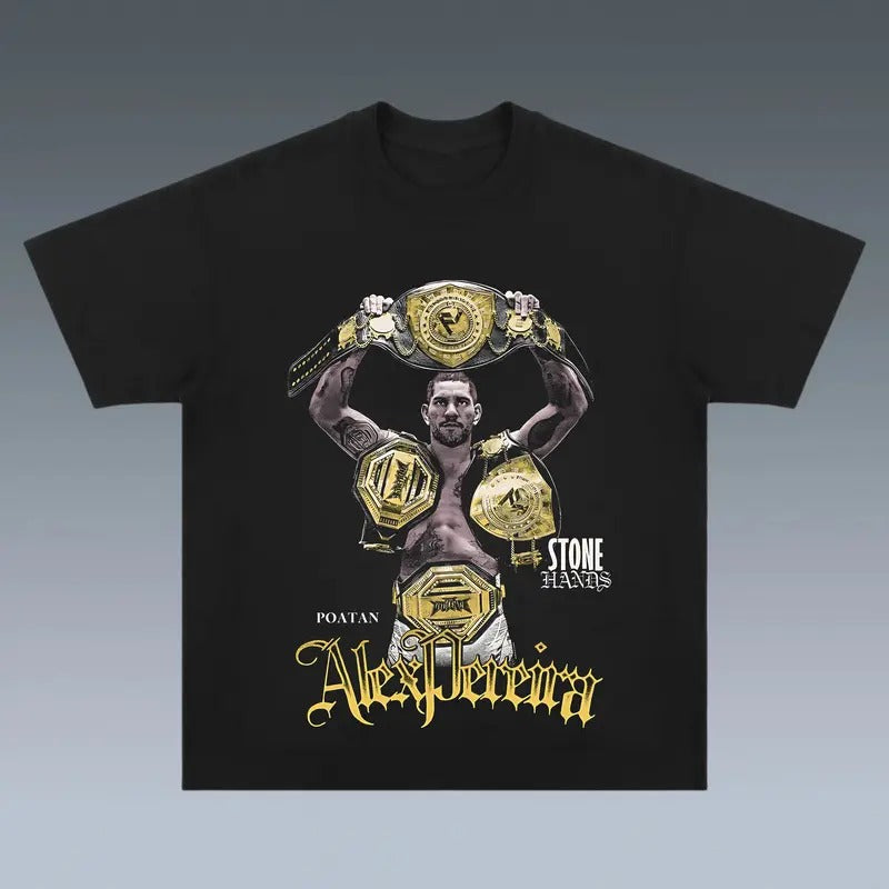 ALEX PEREIRA-ALL GOLD EVERYTHING TEE, Boxing T-shirt, Boxer Tee, Sports Shirt, UFC Shirt, Gift for Him Gift For Her...