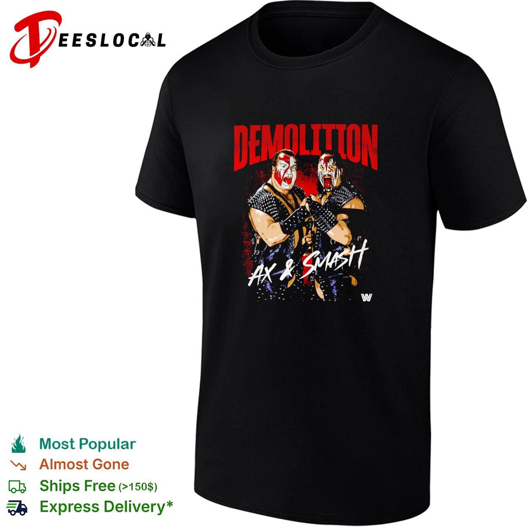 Demolition Ax and Smash wrestling tag team close up face portrait shirt