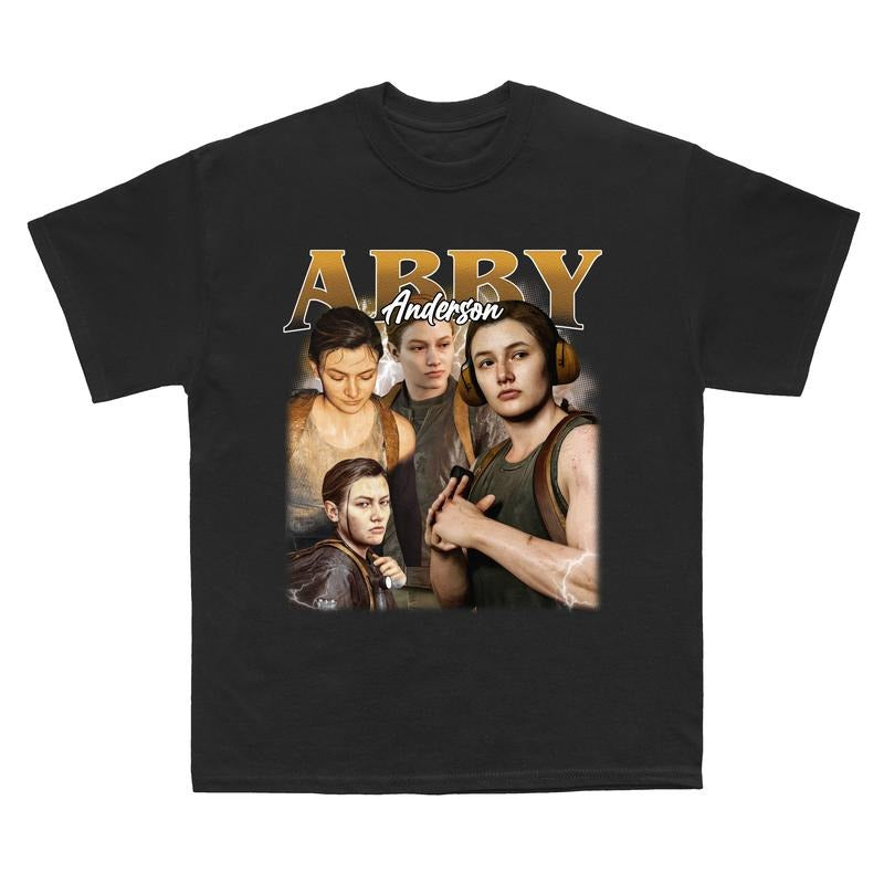 Abby Anderson The Last Of Us Vintage T-Shirt, TLOU Game Shirt, Gift For Movies Lovers Casual Clothing Fabric Menswear Top...