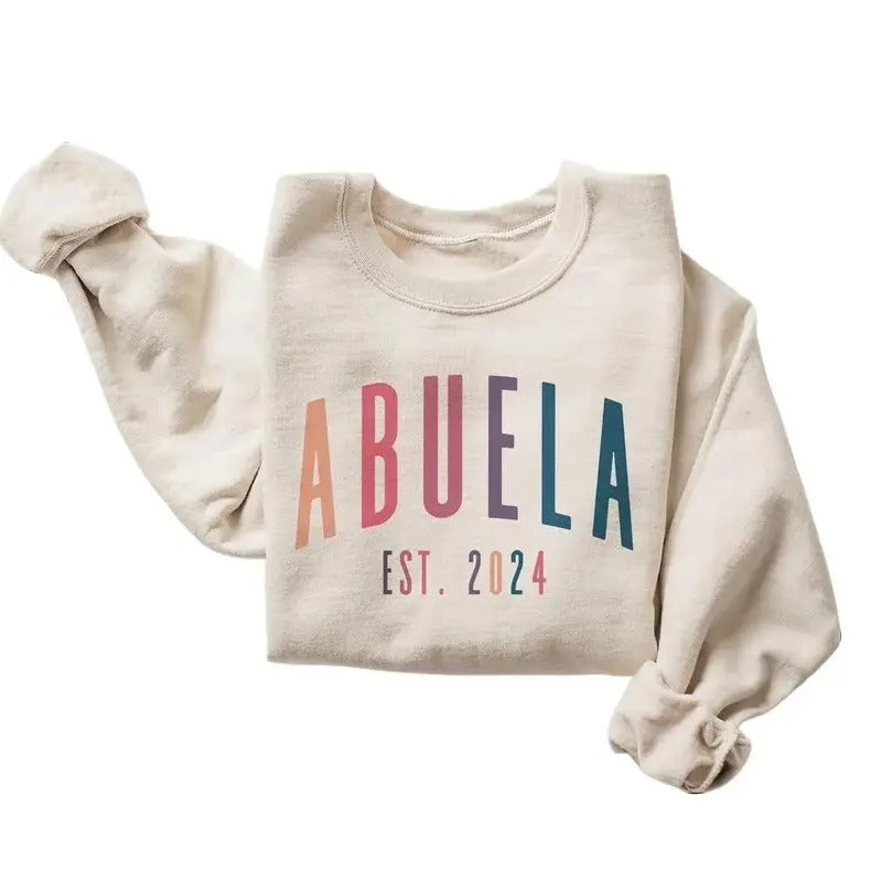 Abuela Ombre EST Sweatshirt - Abuela Est - Spanish Grandma - New Abuelita - Unisex T-Shirts, Hoodie | TeeBloomCo.com