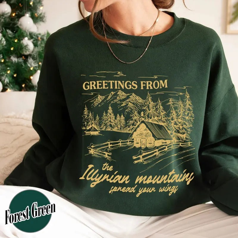 Acotar Sweater, Illyrian Mountains Sweatshirt, Acotar Velaris Shirt, Acotar Shirt, Acotar Merch, Bookish Shirt, Gift for...