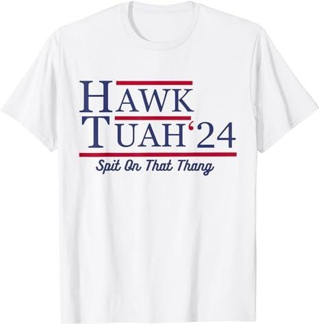 Adult Humor Shirts, Hawk Tuah 24 Spit On That Thang T-Shirt - Casual Top Classic Cotton Hoodie, Sweatshirt | TeeBloomCo.com